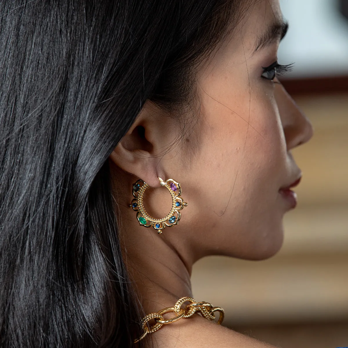 Contessa Hoop Earrings - Multi sold by Capucine De Wulf product image thumbnail 2