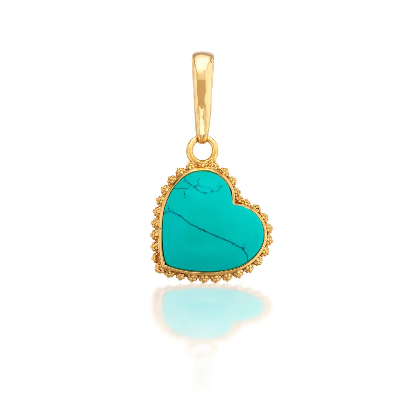 Love Gem Medium Charm/Pendant - Turquoise made by Capucine De Wulf