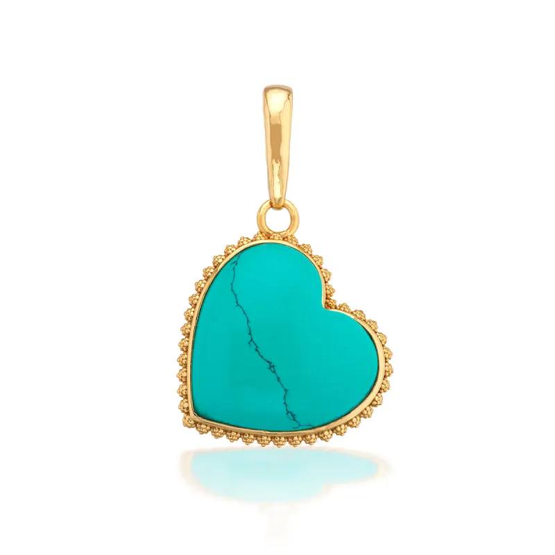 Love Gem Charm/Pendant - Turquoise sold by Capucine De Wulf