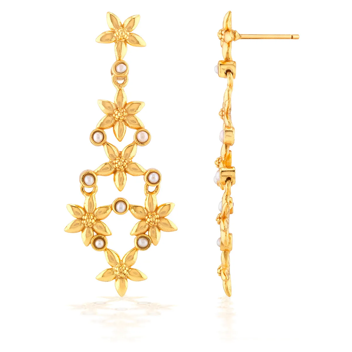 Jasmine Drop Earrings - Pearl White sold by Capucine De Wulf product image thumbnail 3