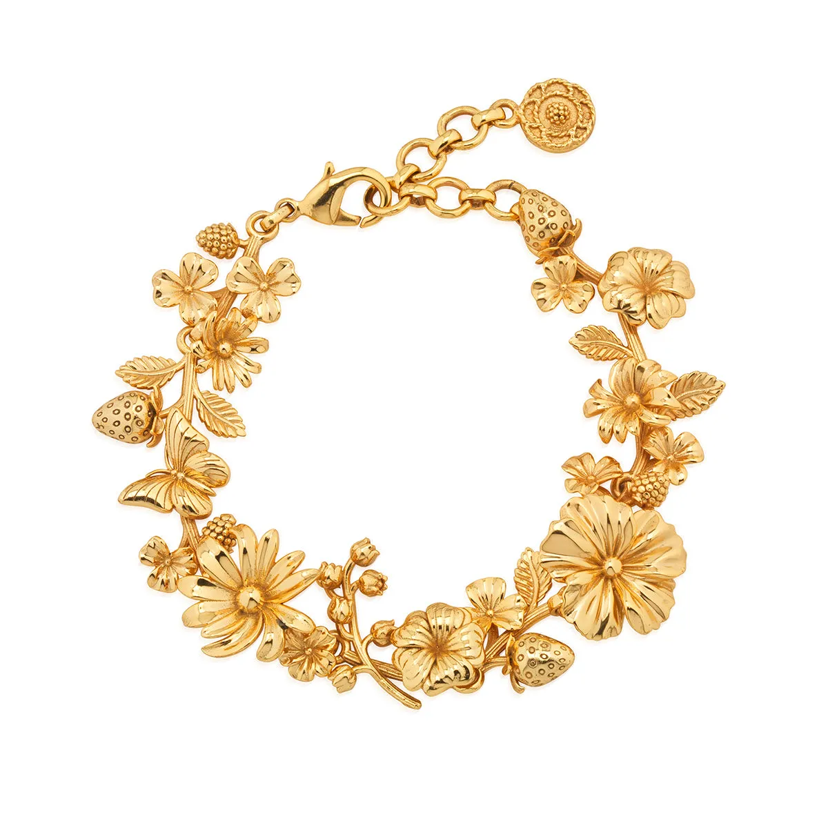 Meadow Walk Bouquet Link Bracelet - Gold sold by Capucine De Wulf