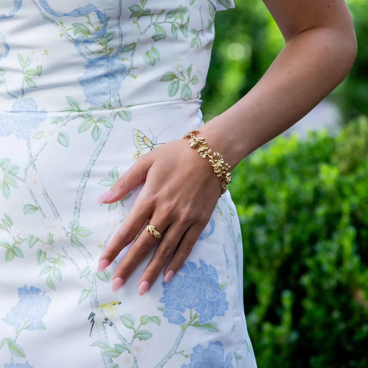 Meadow Walk Bouquet Link Bracelet - Gold sold by Capucine De Wulf product image thumbnail 4