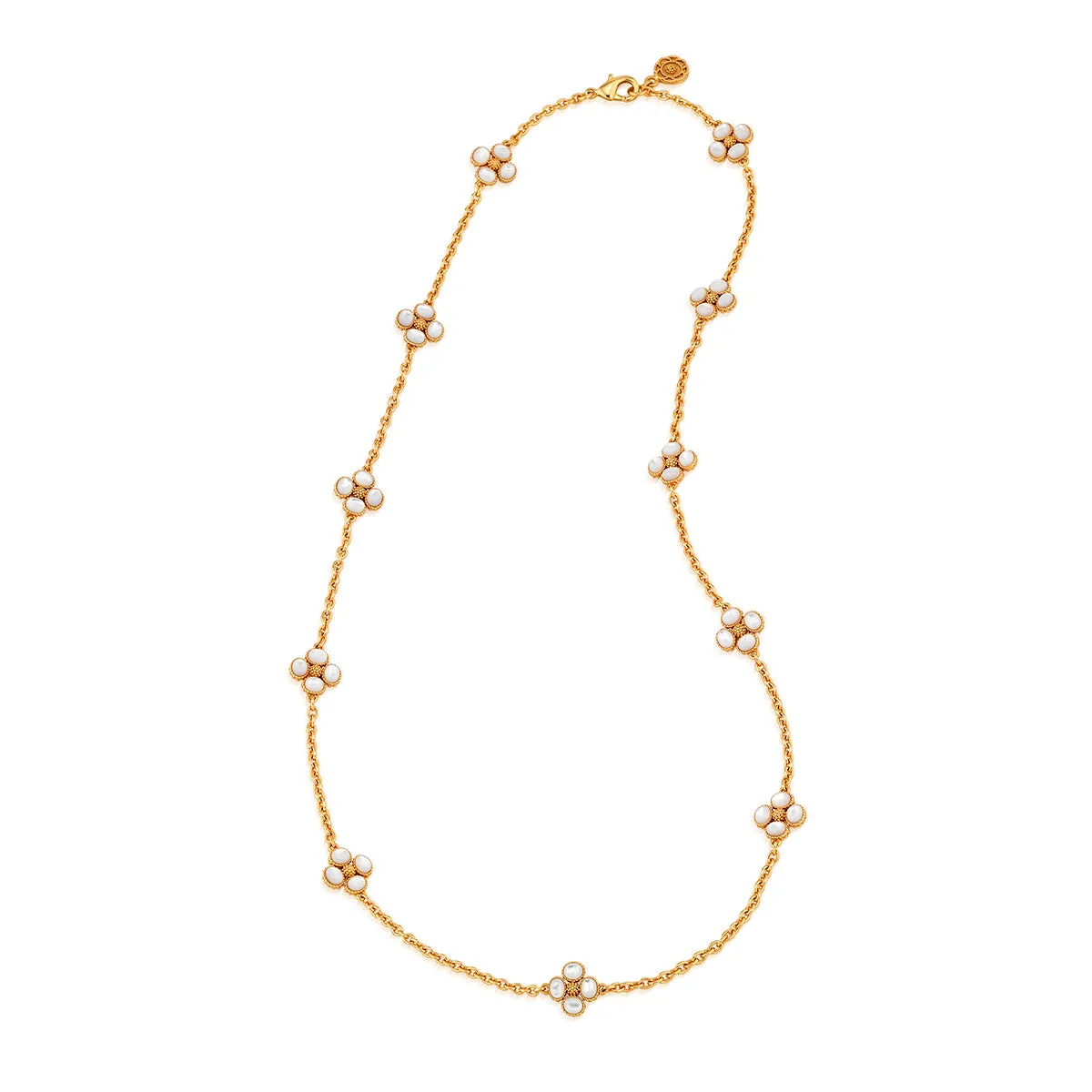 Berry Clover Double Sided Necklace, 28" - Pearl White sold by Capucine De Wulf product image thumbnail 4