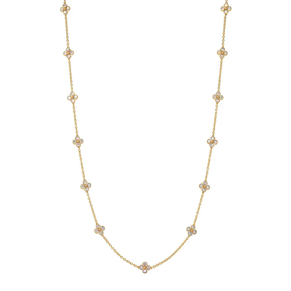 Berry Clover Double Sided Necklace, 34" - Pearl White sold by Capucine De Wulf product image thumbnail 2