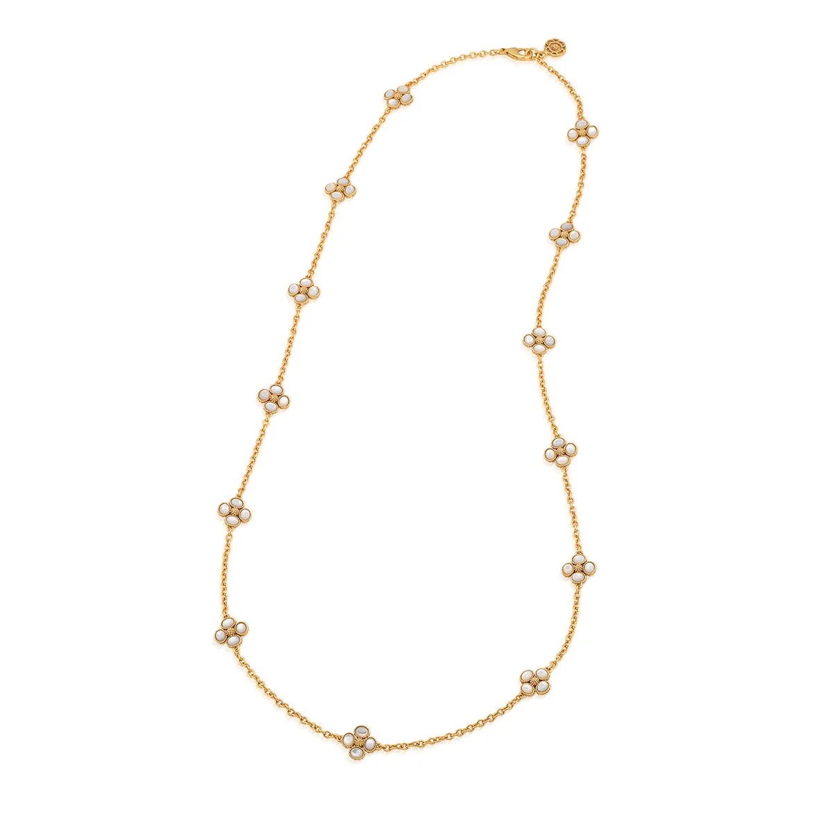 Berry Clover Double Sided Necklace, 34" - Pearl White sold by Capucine De Wulf product image thumbnail 4