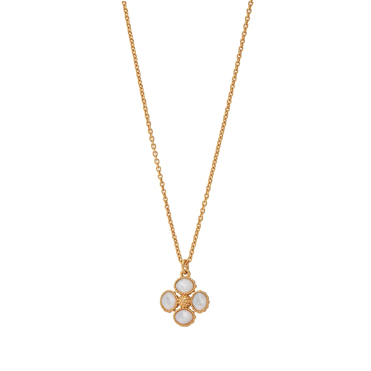 Berry Clover Double Sided Charm Necklace, 16"+2" - MOP sold by Capucine De Wulf