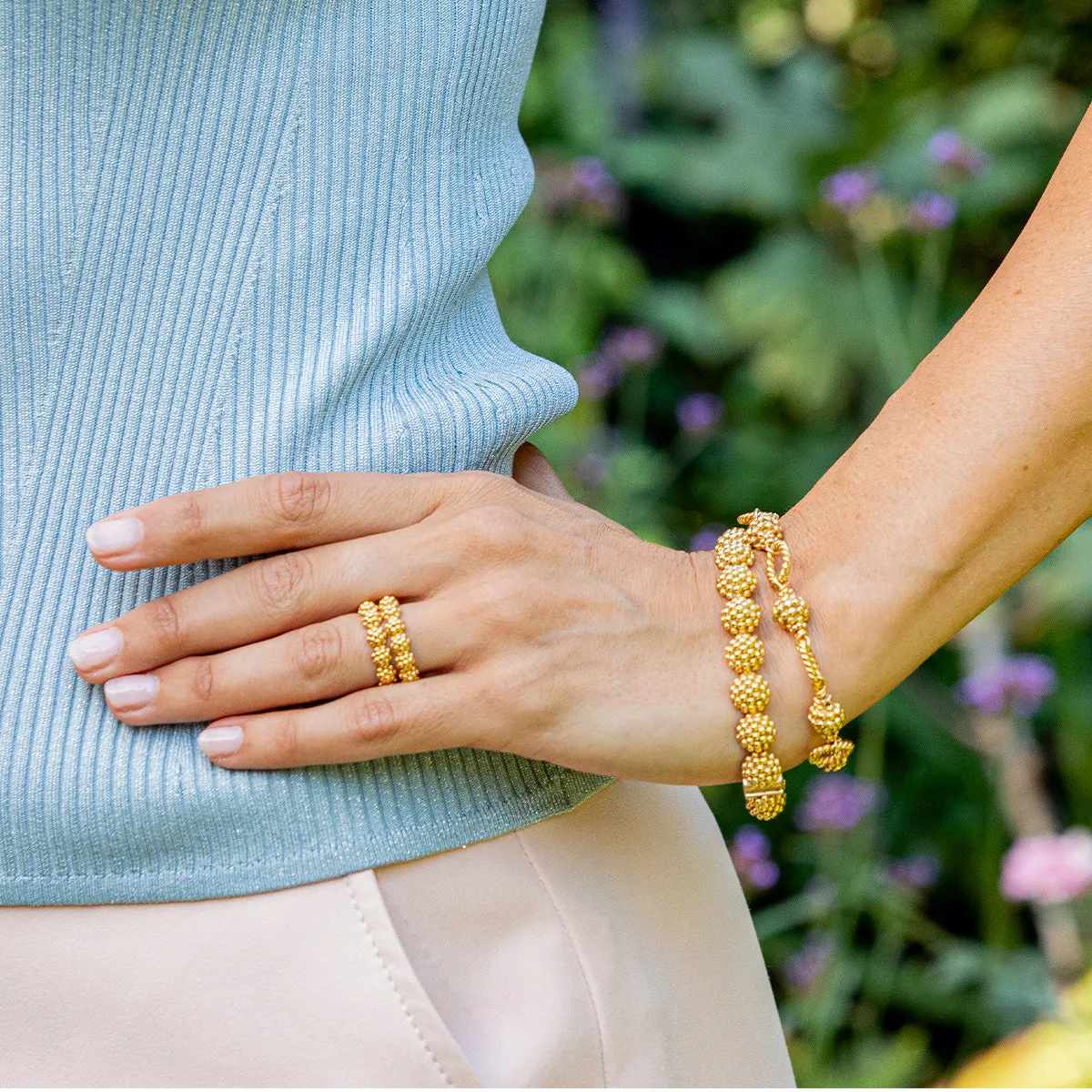 Berry Bead Bracelet - 7"+2" - Gold sold by Capucine De Wulf product image thumbnail 4