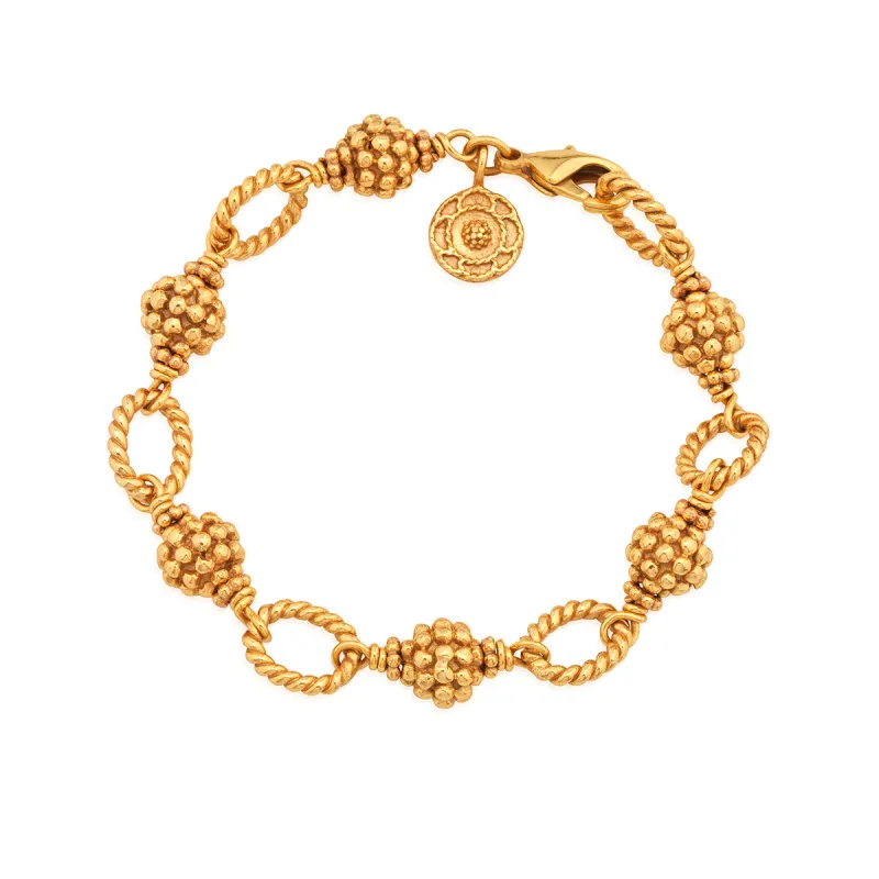 Berry Bead Bracelet - 7"+2" - Gold sold by Capucine De Wulf