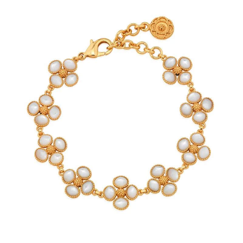 Berry Clover Link Bracelet, 7"+2" - MOP sold by Capucine De Wulf