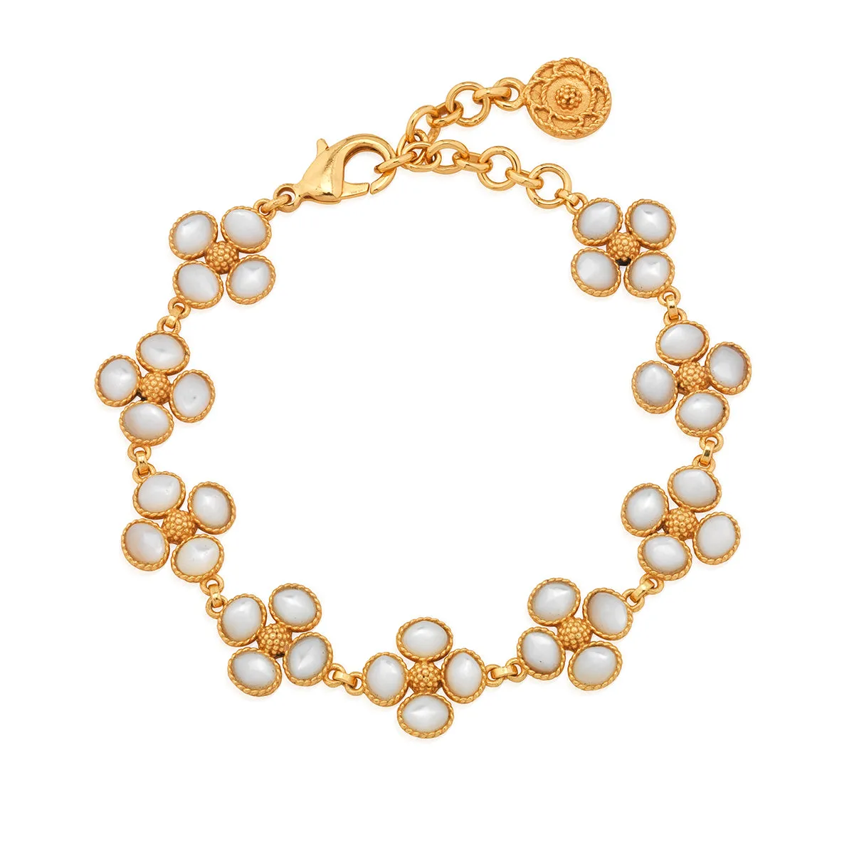 Berry Clover Link Bracelet, 7"+2" - MOP sold by Capucine De Wulf