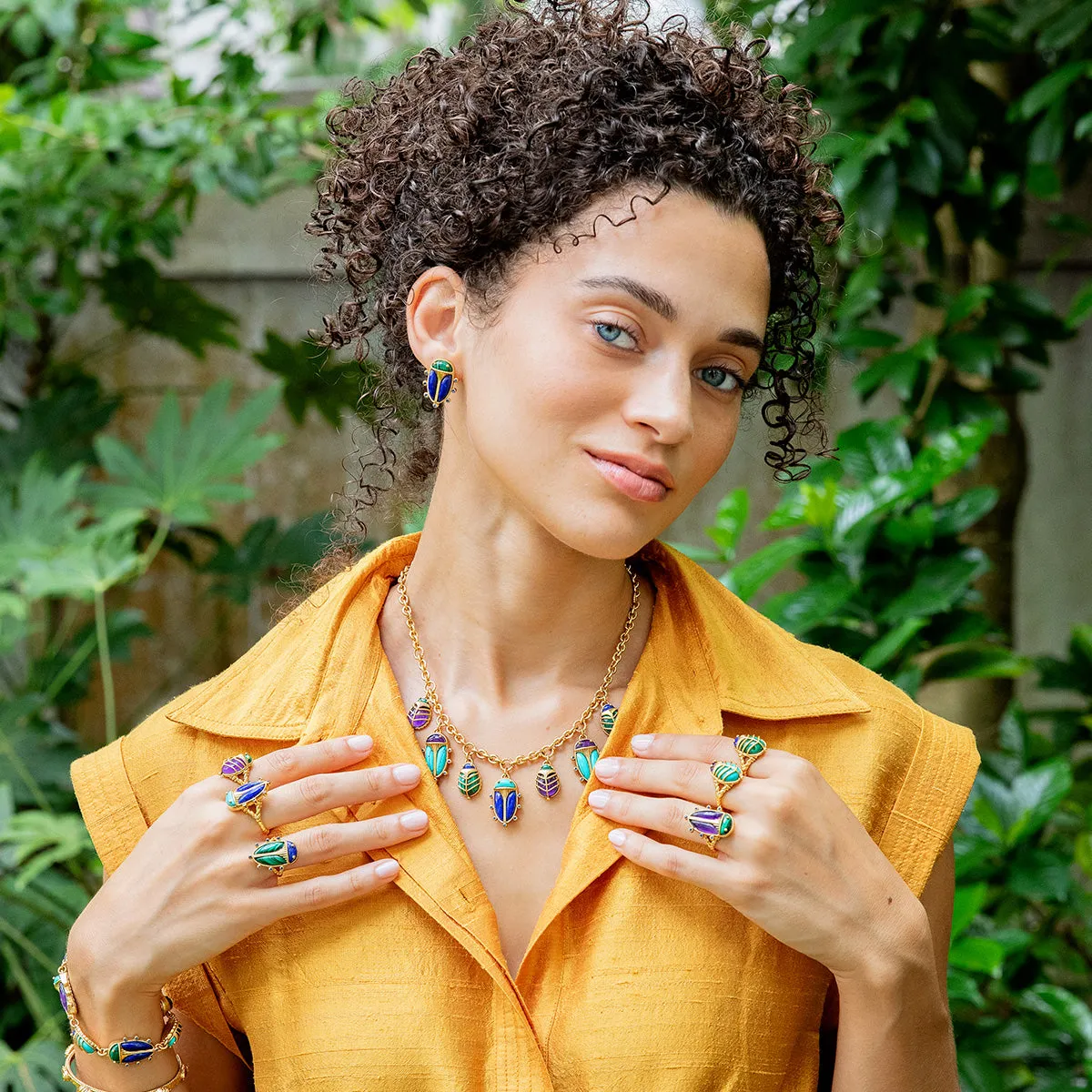 Scarab Family Necklace, 16"+2" - Multi sold by Capucine De Wulf product image thumbnail 2