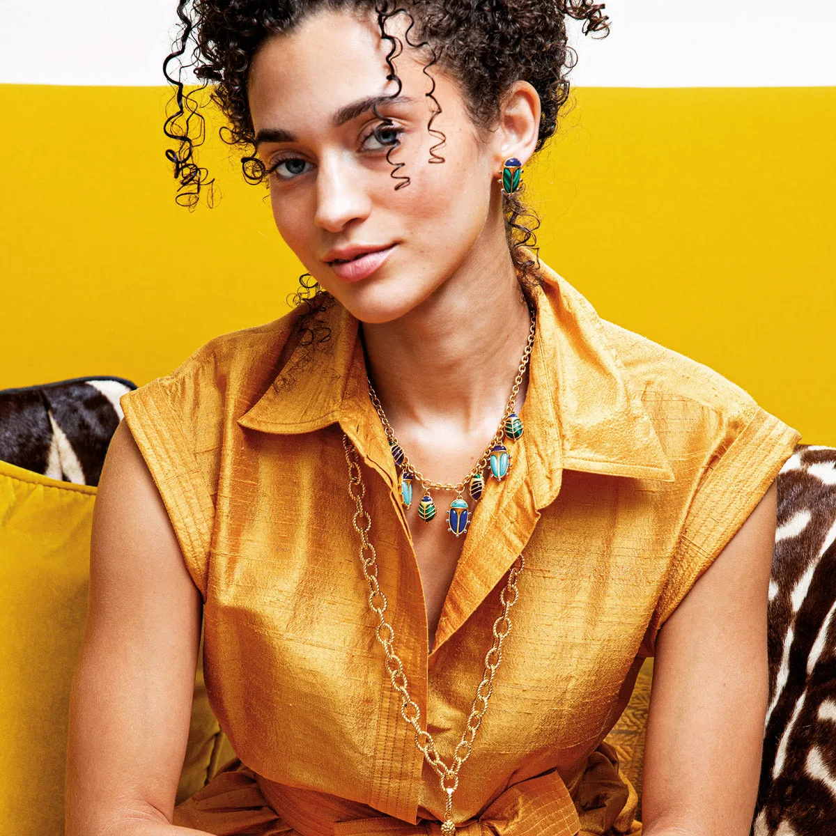 Scarab Family Necklace, 16"+2" - Multi sold by Capucine De Wulf product image thumbnail 5