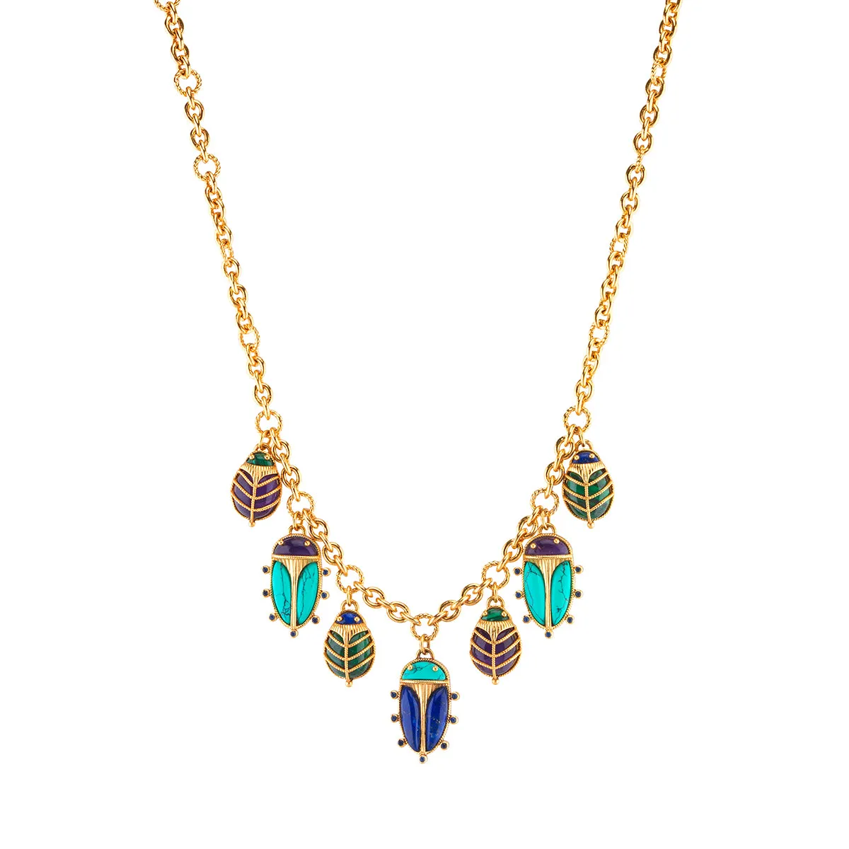 Scarab Family Necklace, 16"+2" - Multi sold by Capucine De Wulf