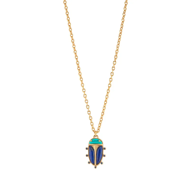 Scarab Charm Necklace, 16"+2" - Multi sold by Capucine De Wulf