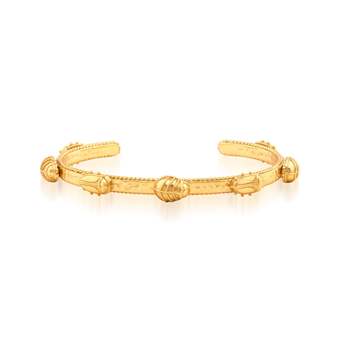 Scarab Petite Cuff - Gold sold by Capucine De Wulf