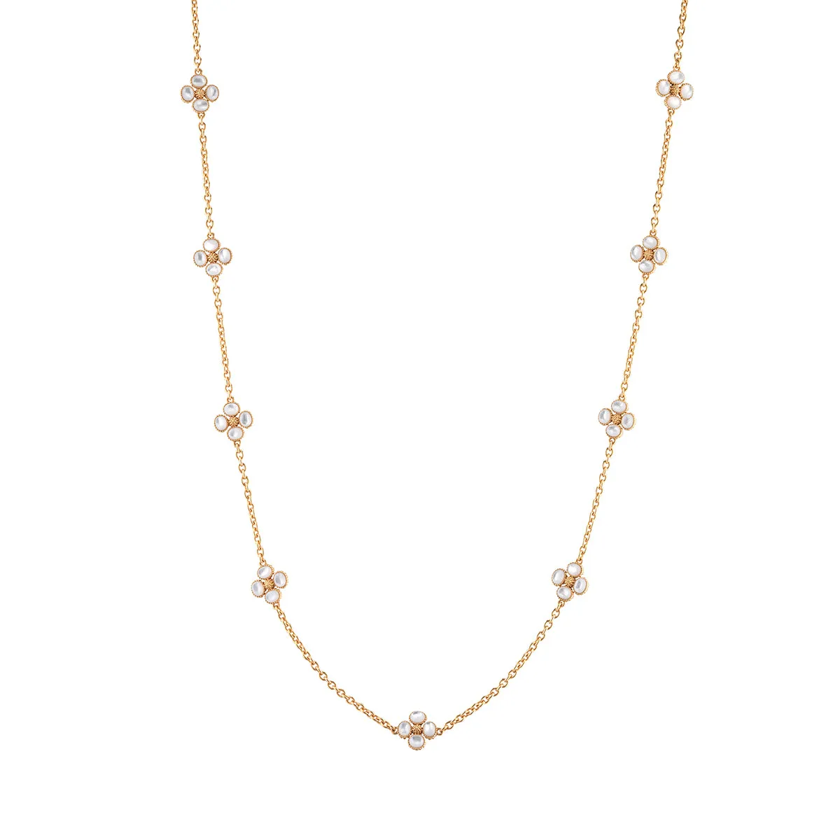 Berry Clover Double Sided Necklace, 28" sold by Capucine De Wulf