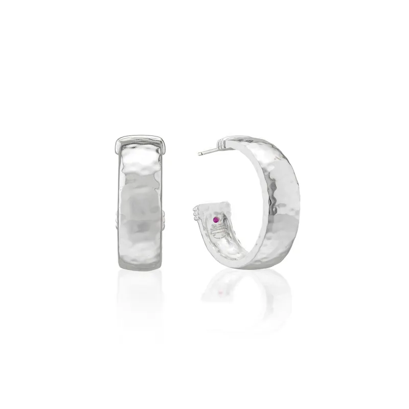 Cleopatra Classic Small Hoop Earrings - Silver made by Capucine De Wulf