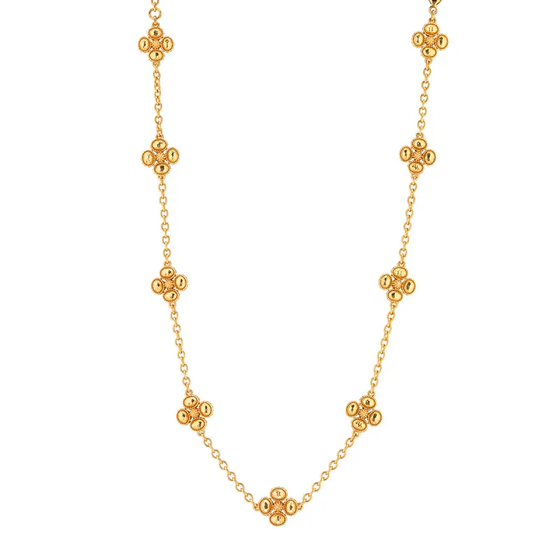 Berry Clover Double Sided Necklace, 16"+2" - Gold made by Capucine De Wulf