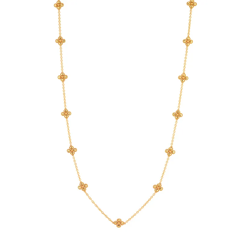 Berry Clover Double Sided Necklace, 34" - Gold made by Capucine De Wulf