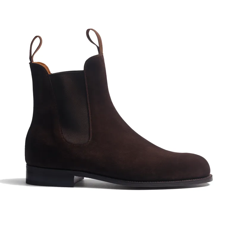 Chelsea Boot[Men Dark brown Suede calf leather] made by JM Weston