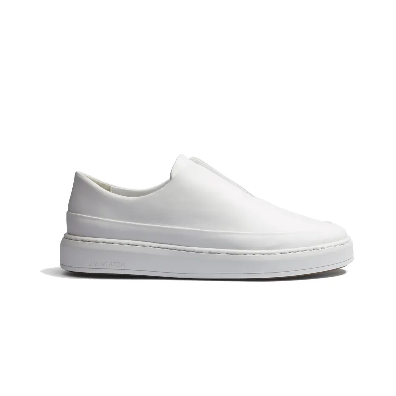 On Time Canasta Elastic Sneaker [Men White Sport boxcalf] made by JM Weston