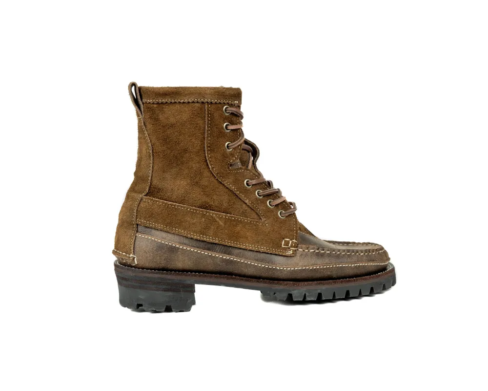 Rangeley Boot - Stone CF Stead Waxed Elk Rambler made by Easymoc