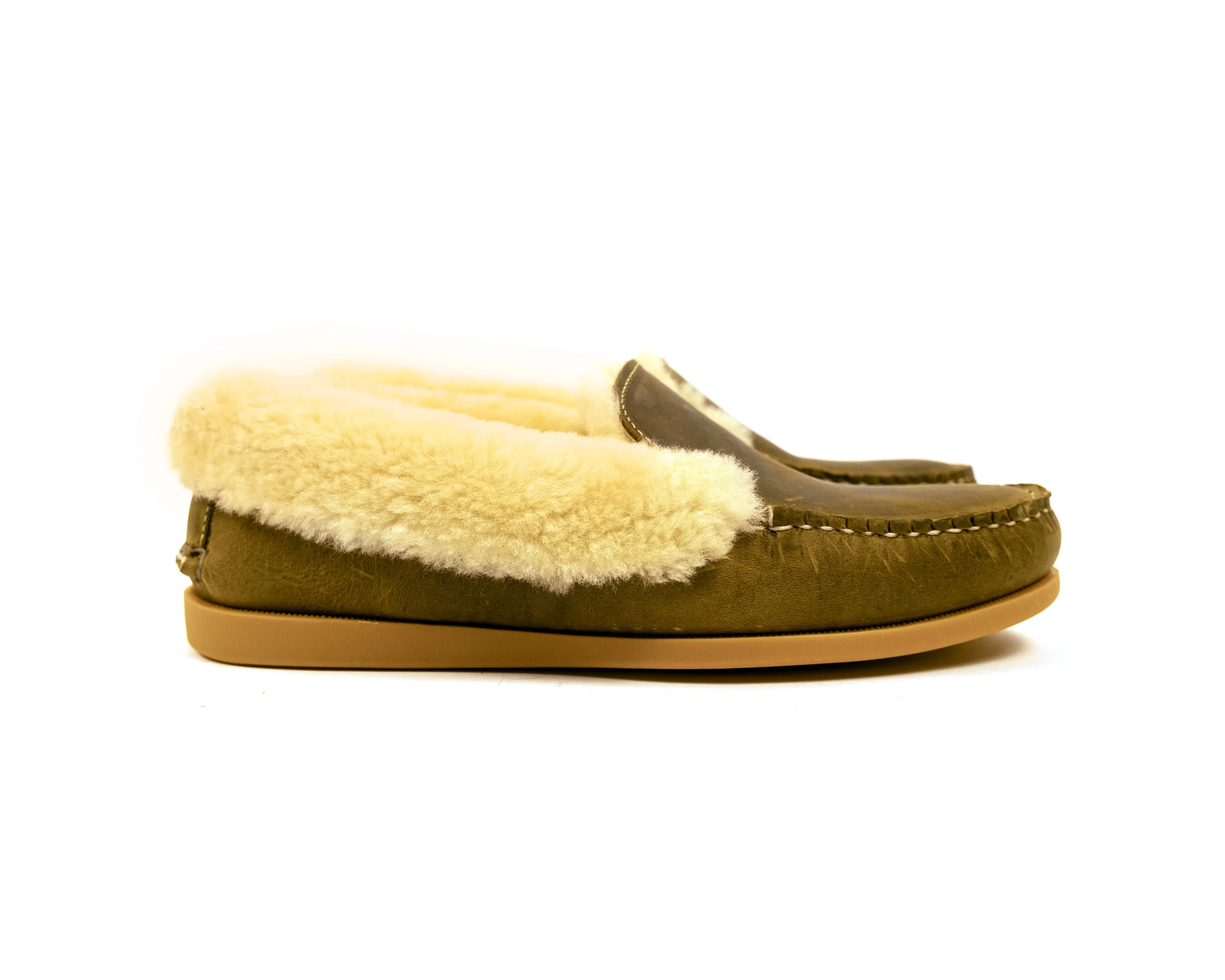Cabin Slipper - Honey Crazy Horse sold by Easymoc