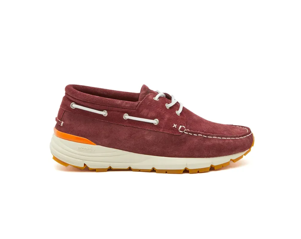 Merrimack Boat Shoe - Chianti Suede made by Easymoc