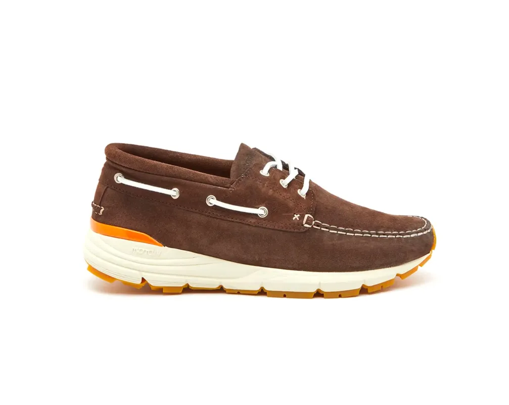 Merrimack Boat Shoe - Chocolate Suede sold by Easymoc