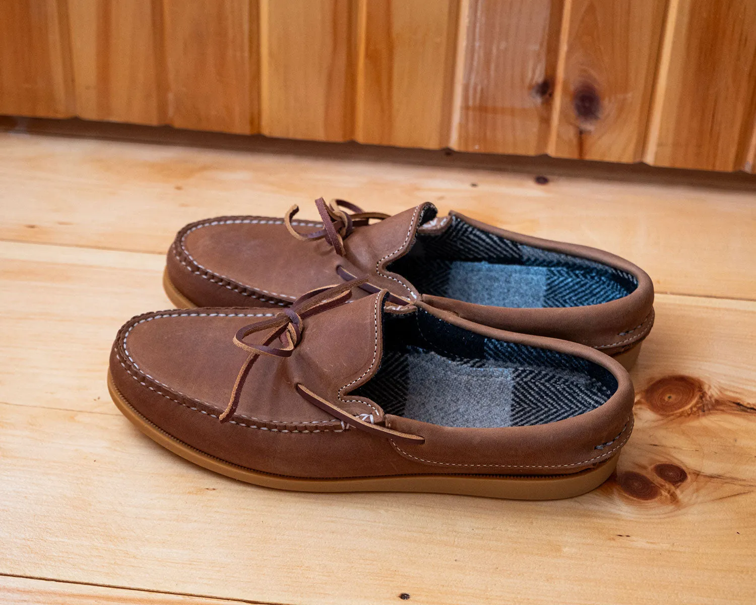 Sleepymoc - Toffee Leather & Faribault Wool sold by Easymoc product image thumbnail 3