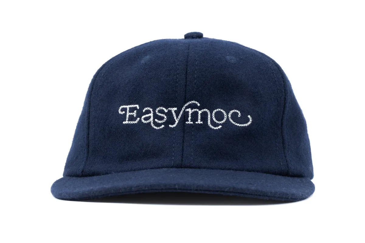 Chainstitch Logo Cap - Navy Wool made by Easymoc