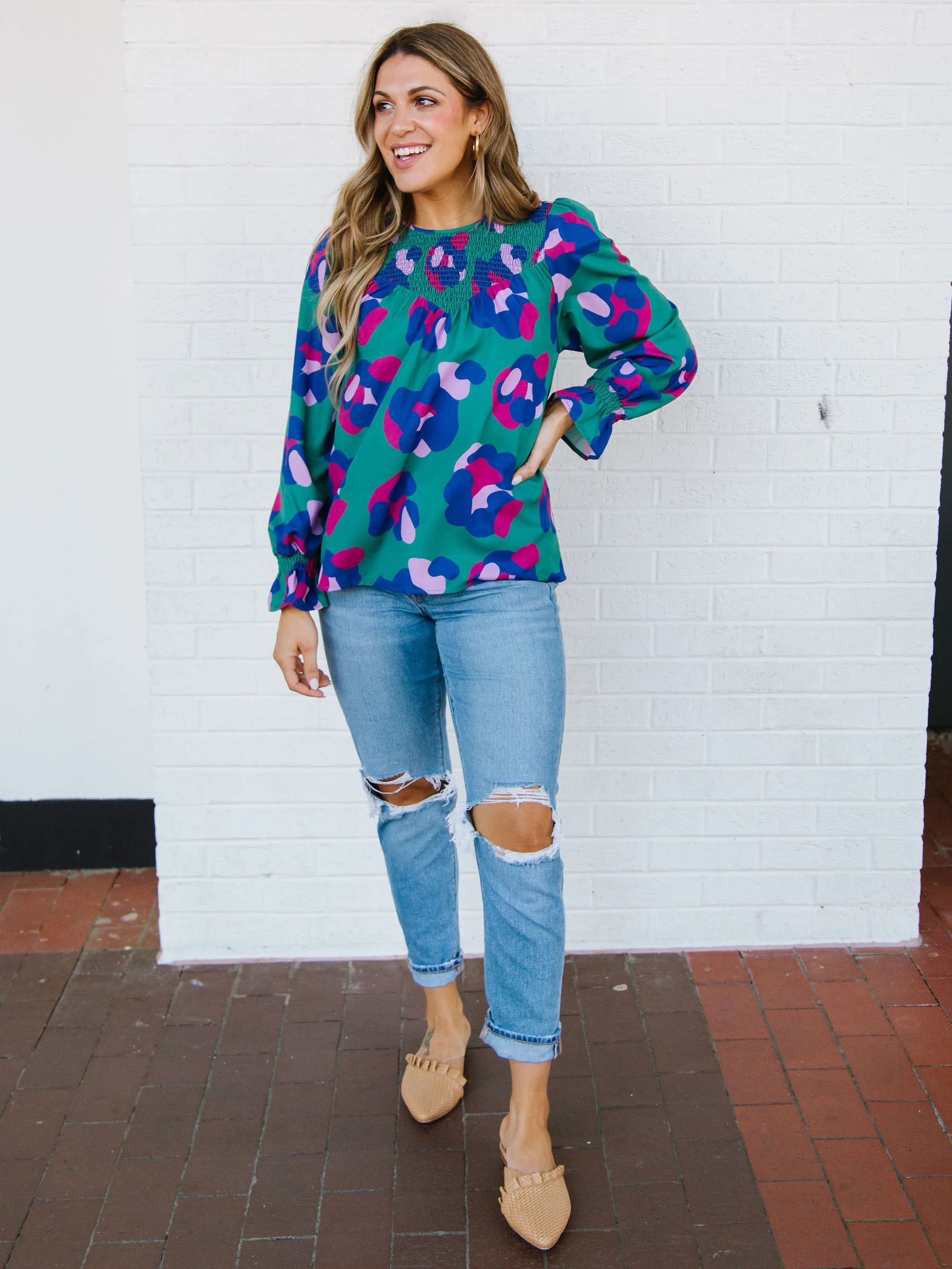 FINAL SALE - Lynn Top | Spot On Blue sold by Michelle McDowell product image thumbnail 3