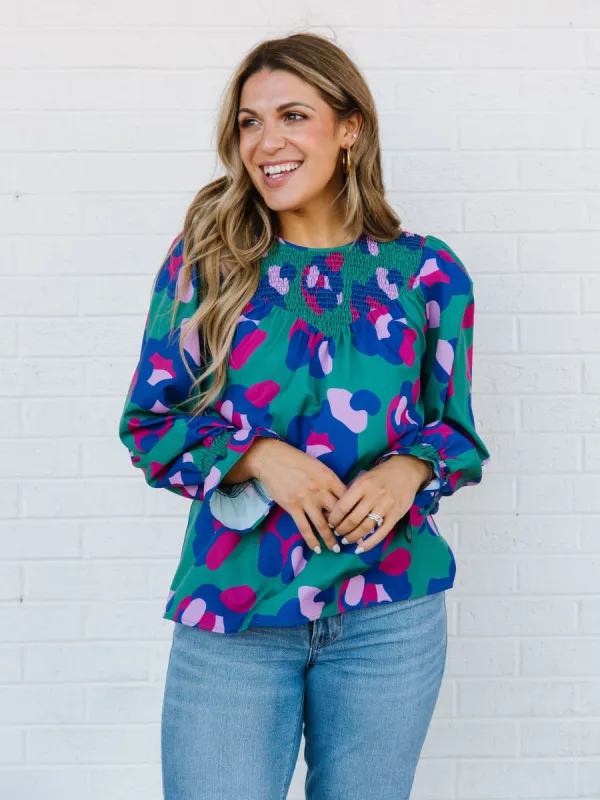FINAL SALE - Lynn Top | Spot On Blue sold by Michelle McDowell