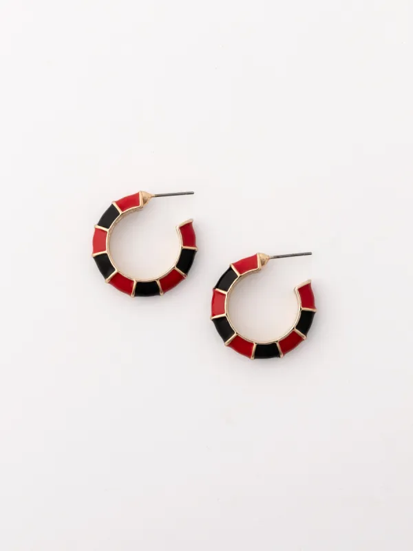Ashlynn Earrings | Red + Black sold by Michelle McDowell