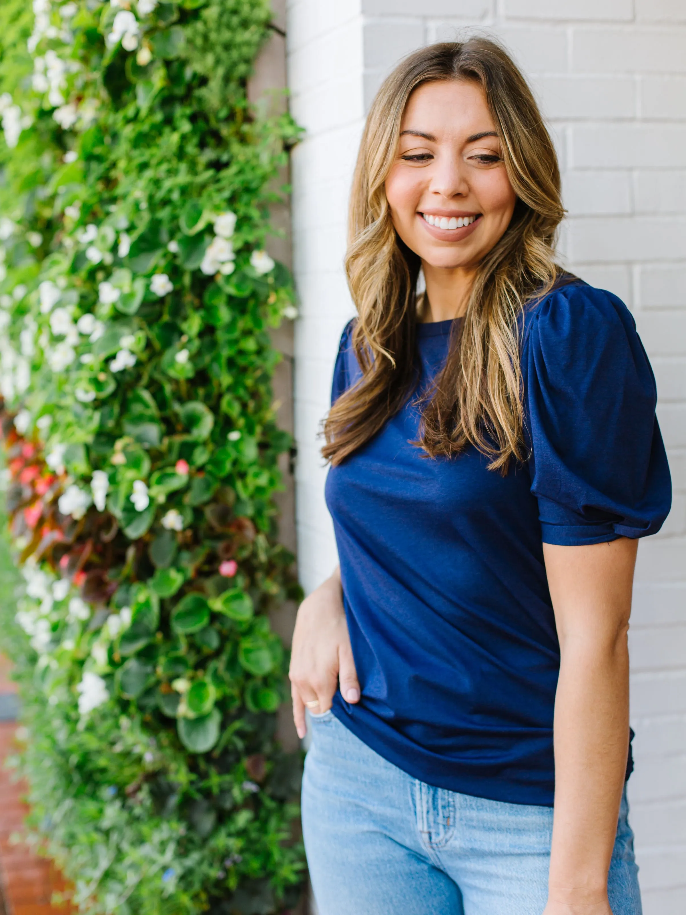 FINAL SALE - Blakeley Top | Navy sold by Michelle McDowell product image thumbnail 2