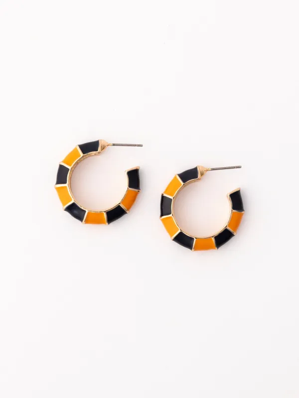 Ashlynn Earrings | Navy + Orange sold by Michelle McDowell