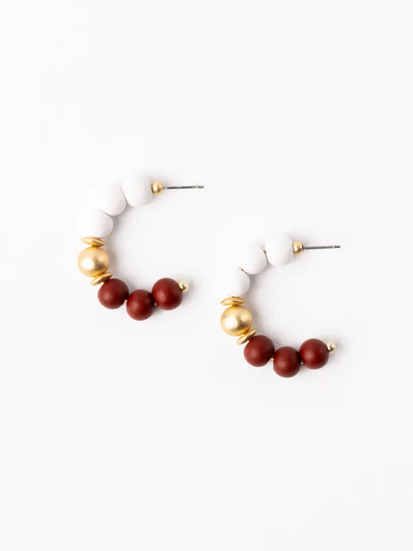 Janette Earrings | Crimson + White sold by Michelle McDowell
