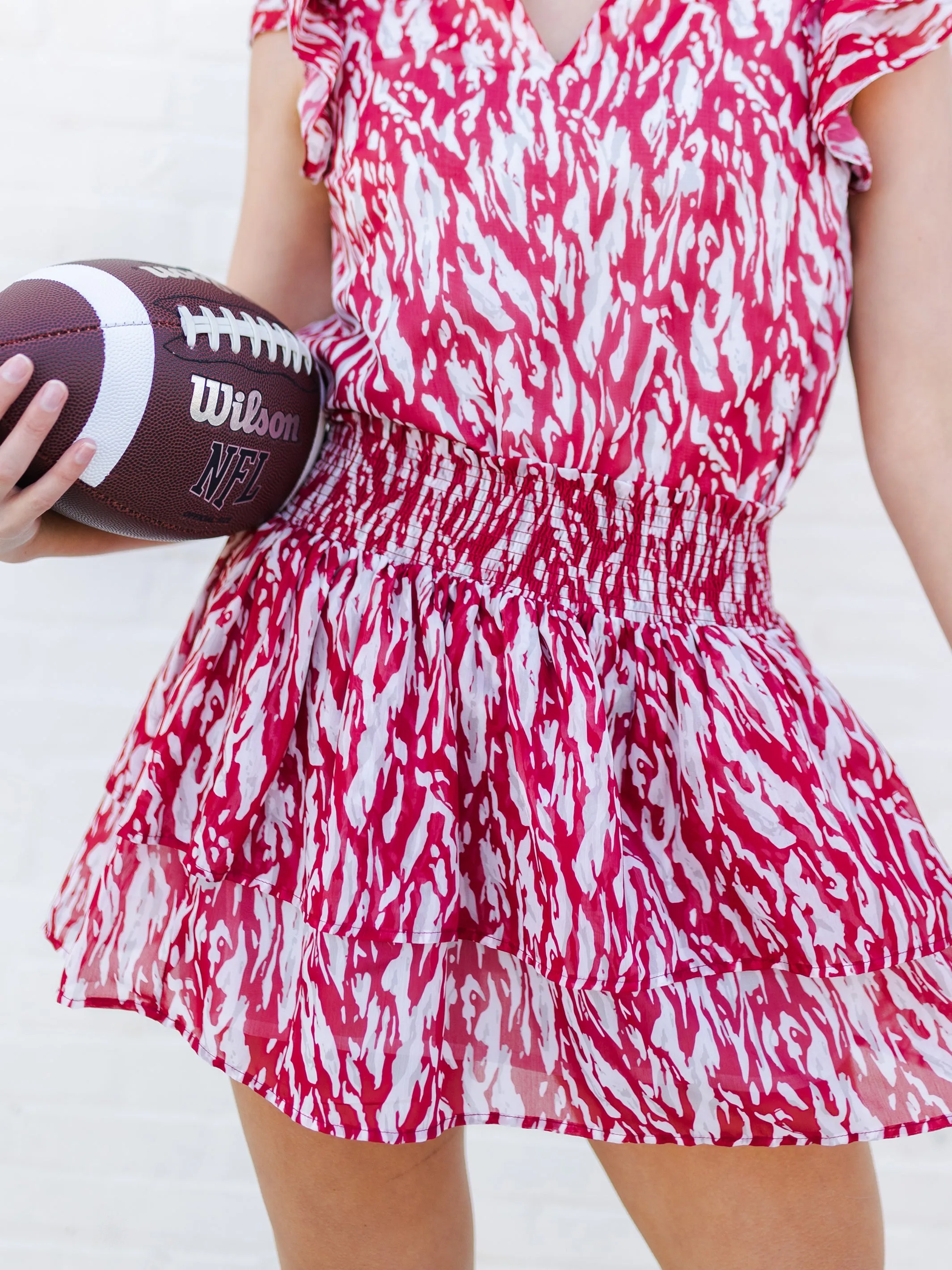 Marley Skirt | Tiger Tail Crimson + White sold by Michelle McDowell product image thumbnail 2
