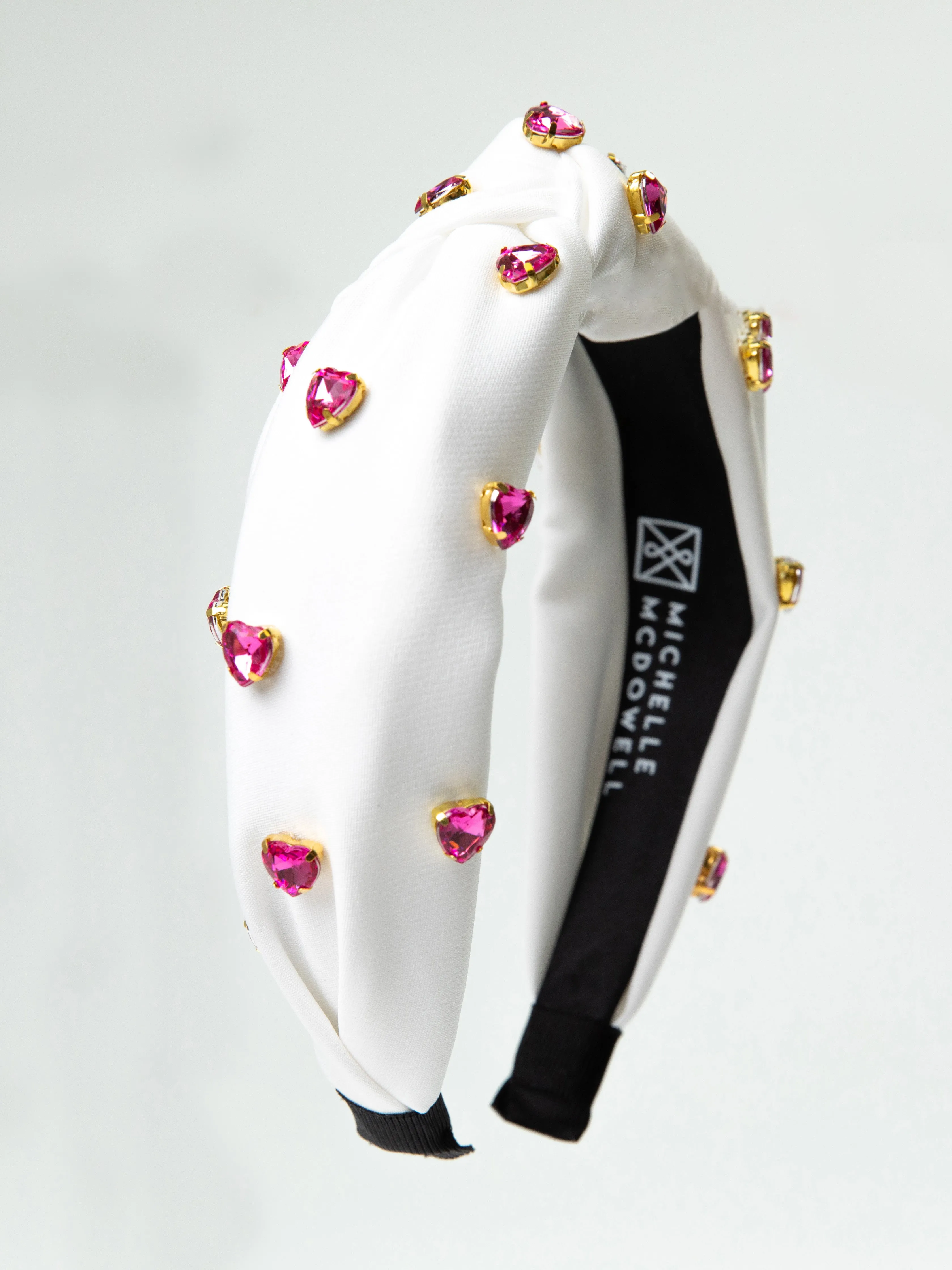 Krista Headband | Hot Pink Hearts sold by Michelle McDowell product image thumbnail 2