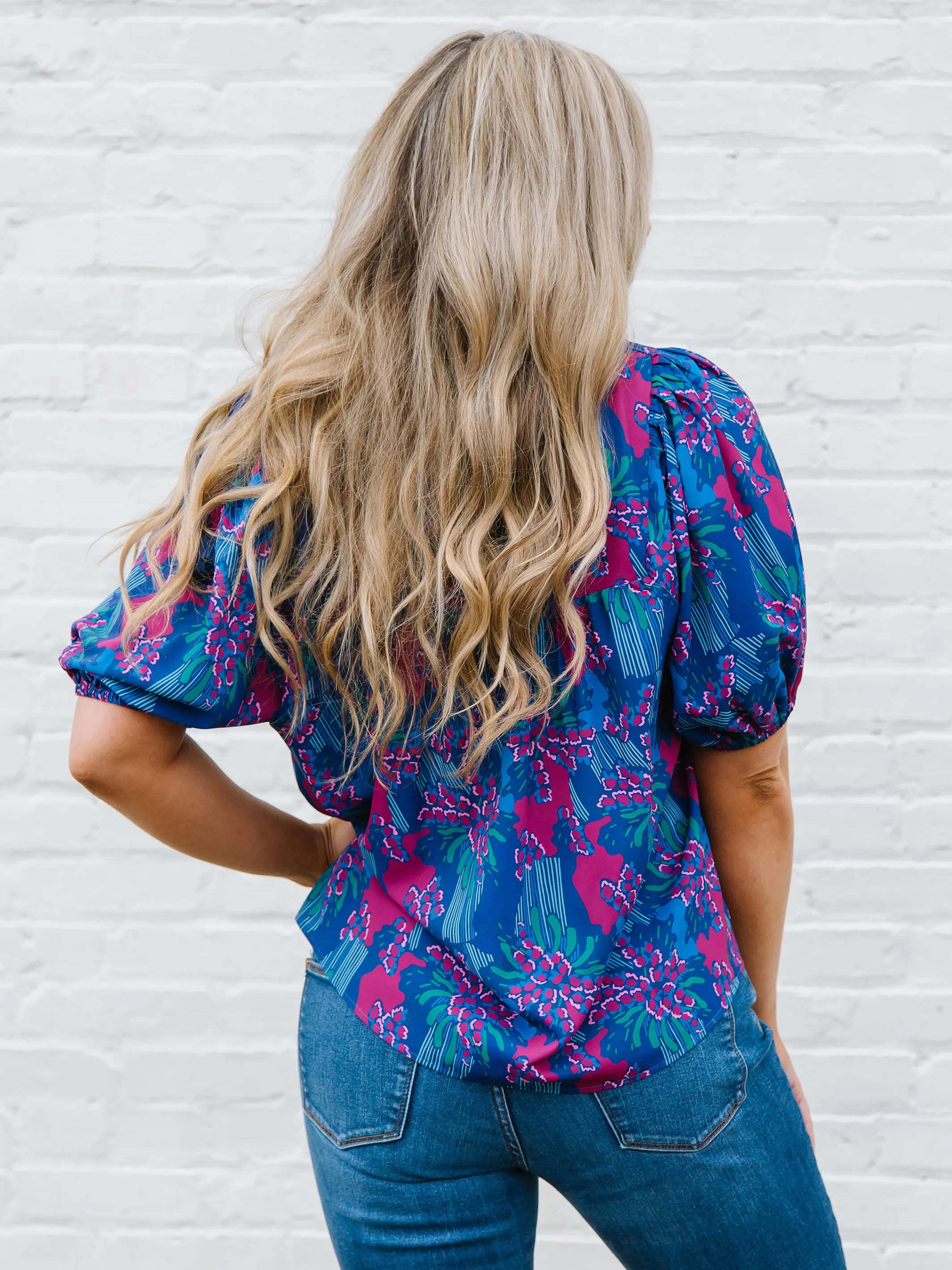 FINAL SALE - Penny Top | Center Piece Navy sold by Michelle McDowell product image thumbnail 2