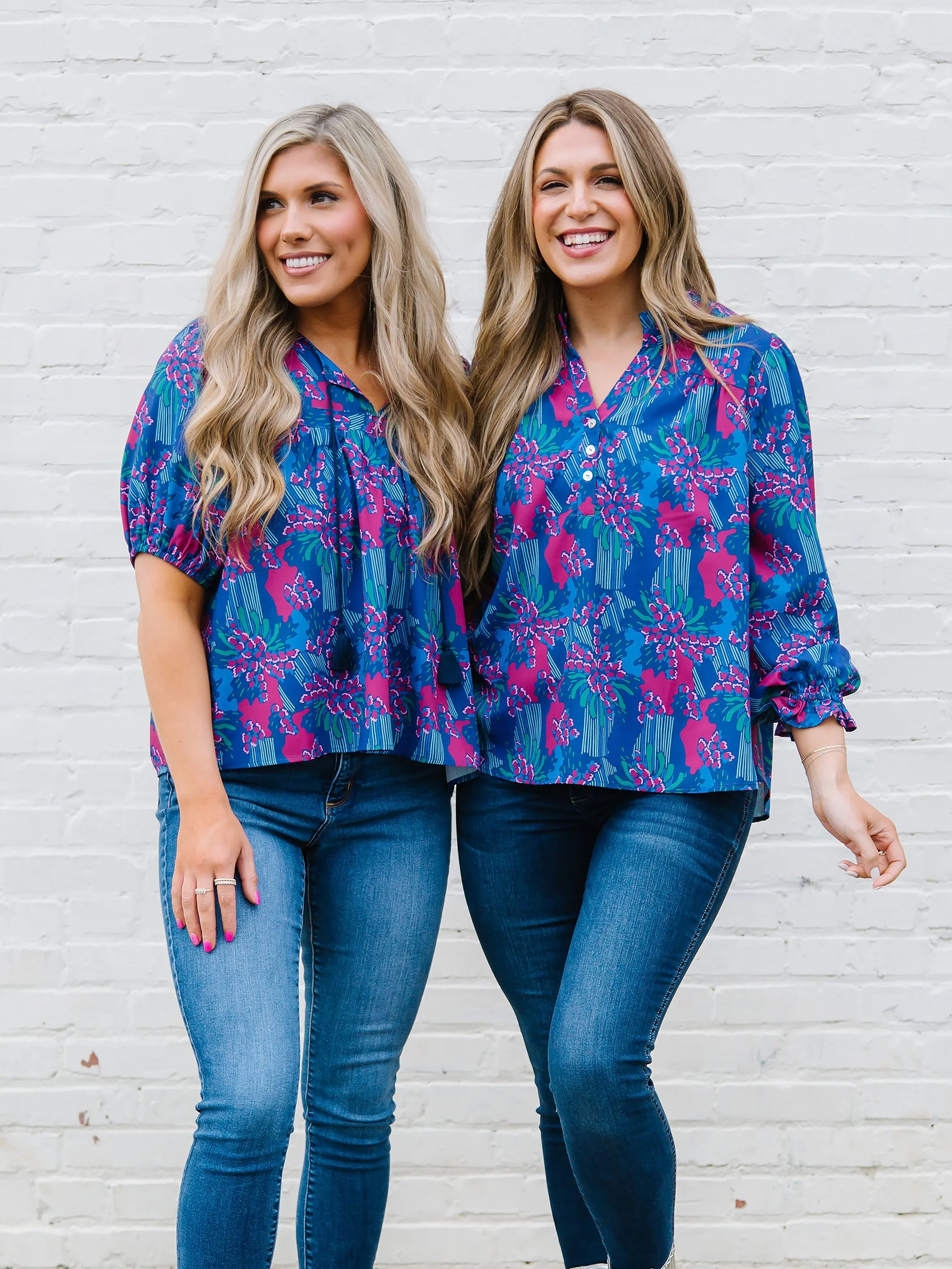 FINAL SALE - Penny Top | Center Piece Navy sold by Michelle McDowell product image thumbnail 3