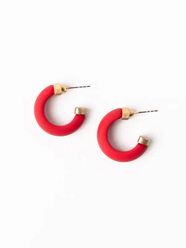 Amanda Earrings | Red sold by Michelle McDowell