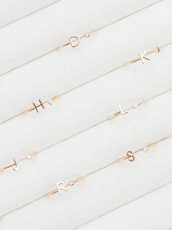 FINAL SALE - Luxe Initial Ring sold by Michelle McDowell