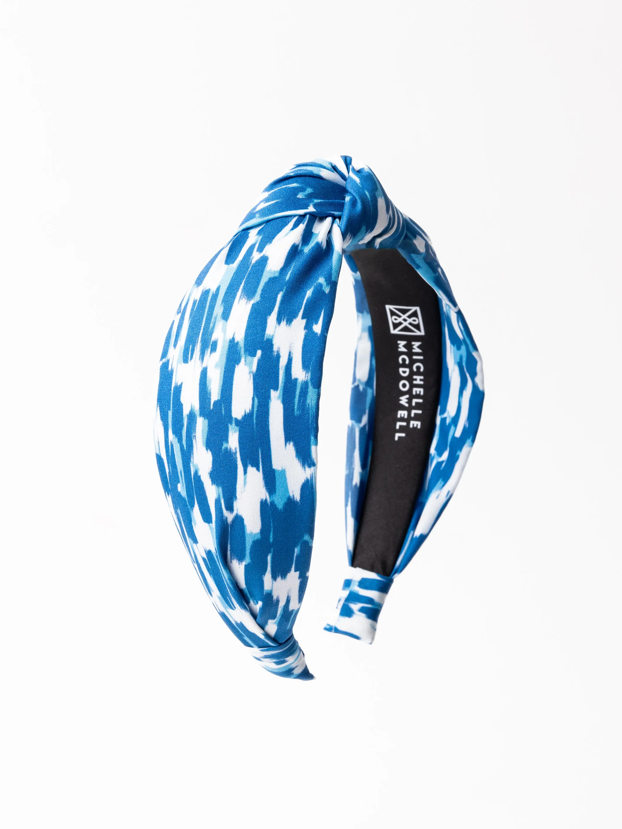 Luna Headband | Tailgate Time Blue + White sold by Michelle McDowell