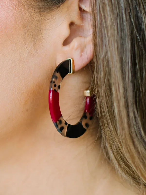 Melody Earrings | Garnet + Black sold by Michelle McDowell