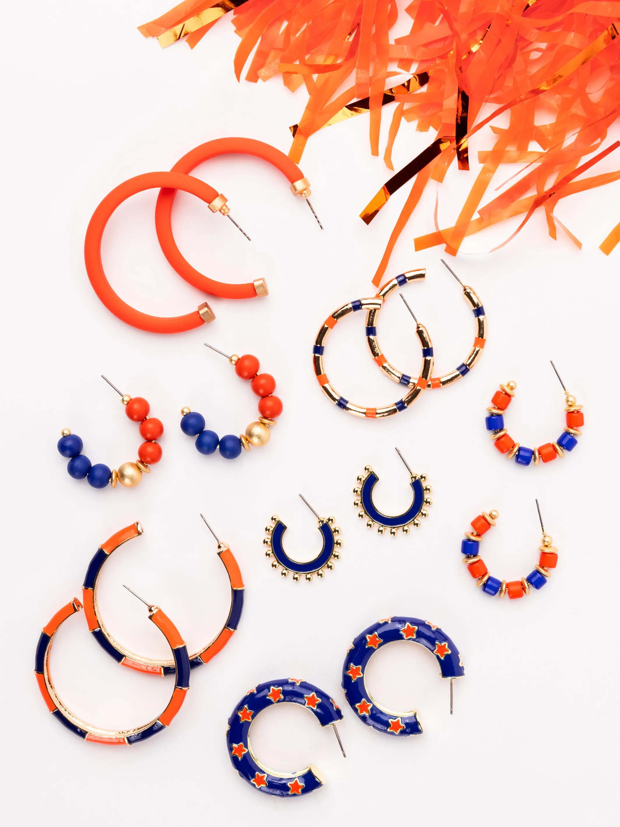 Meaghan Earrings | Blue + Orange sold by Michelle McDowell product image thumbnail 4