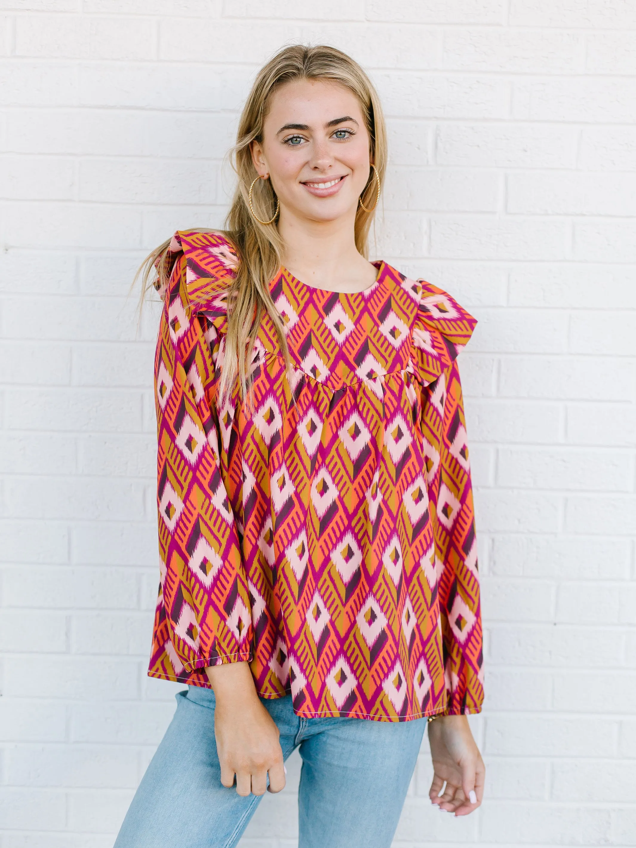 FINAL SALE - Kacey Top | Pointing Forward Berry sold by Michelle McDowell