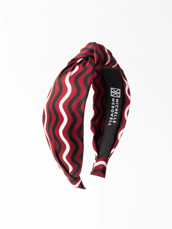 Luna Headband | Capri Crush Garnet + Black sold by Michelle McDowell