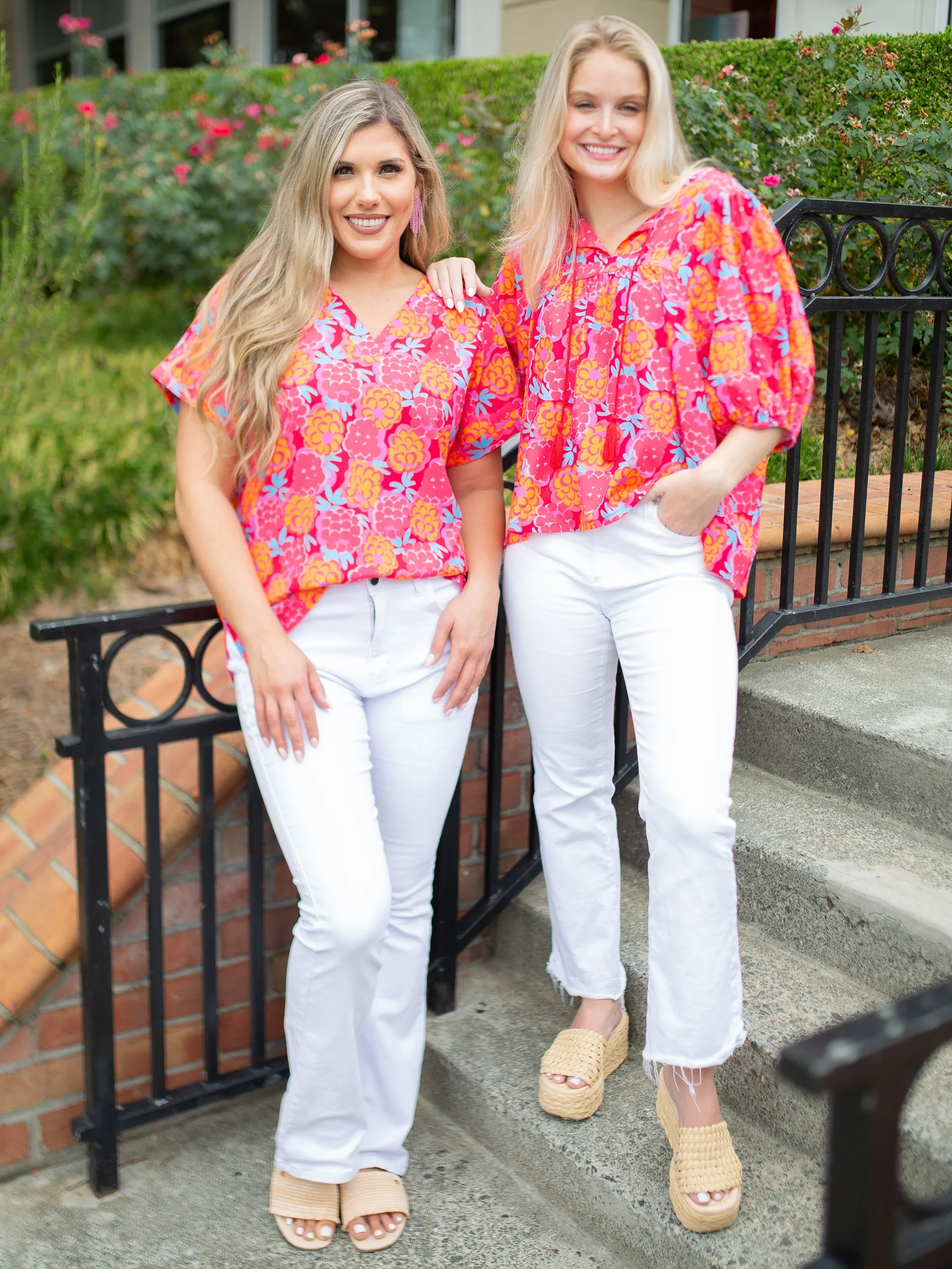 FINAL SALE - Laurie Top | Sour Raspberry Coral sold by Michelle McDowell product image thumbnail 3