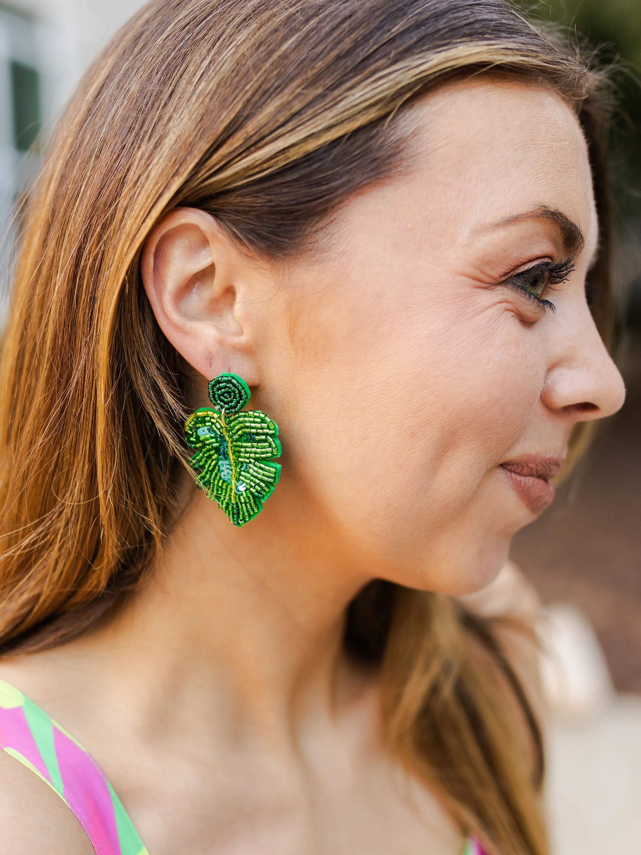 Palm Frond Earrings sold by Michelle McDowell product image thumbnail 3
